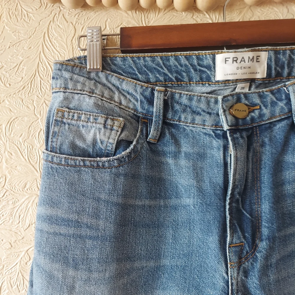 Frame Denim Size 28 Le Grand Garcon Boyfriend Jeans 100% Cotton - Picture 3 of 9